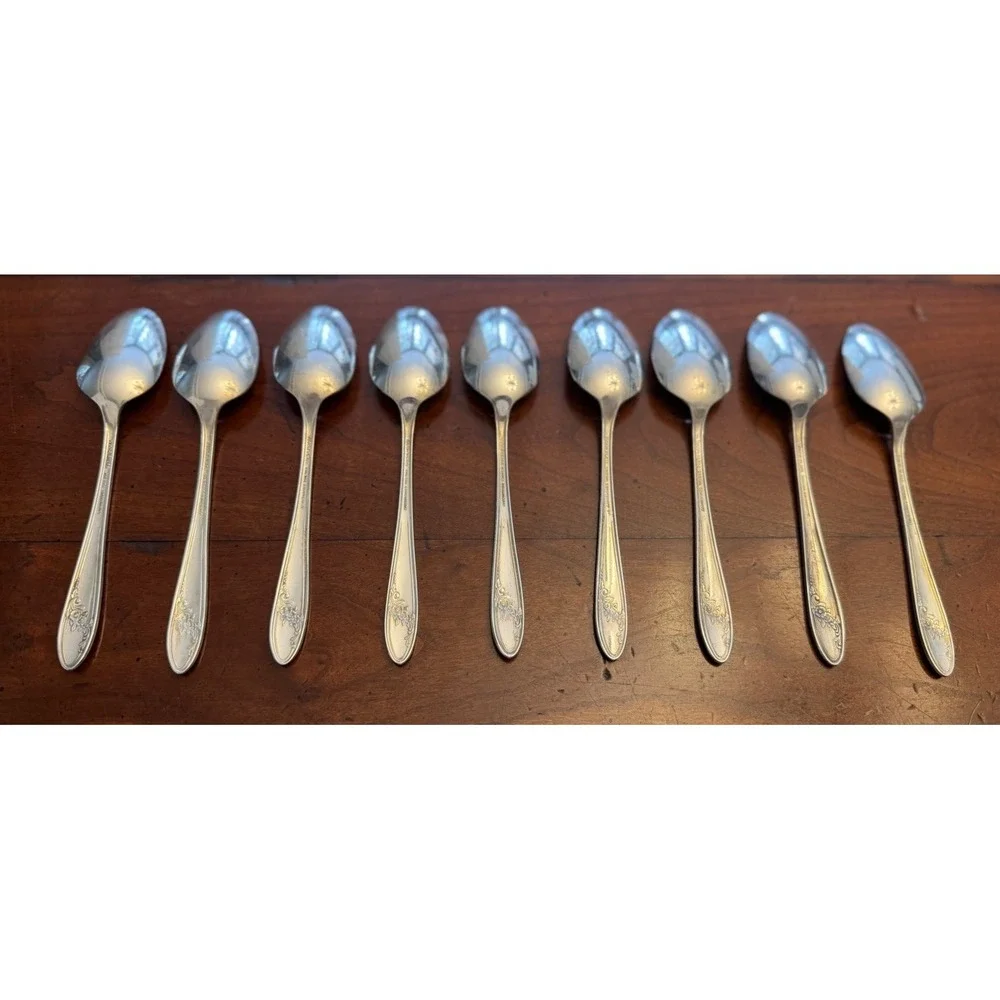 Vtg Oneida Tudor Plate Queen Bess II Silverplate Flatware 43 Piece Service for 6